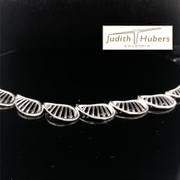 Handgemaakte zilveren schakelcollier