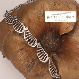 Handgemaakte zilveren schakelcollier