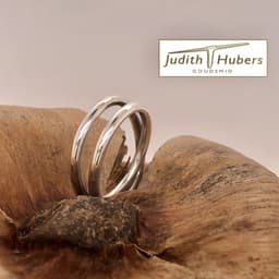 Handgemaakte zilveren ring mt 17