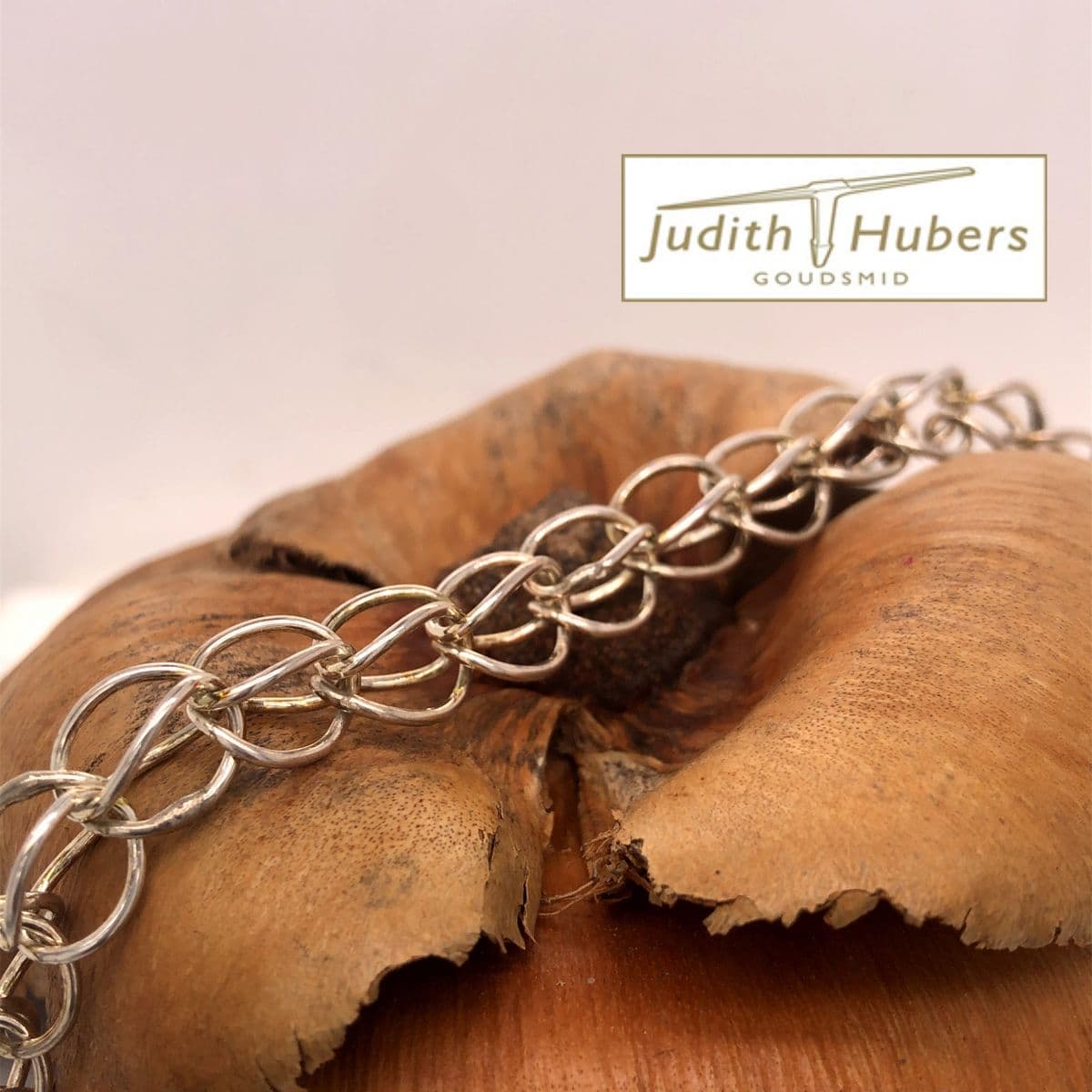 Handgemaakte zilveren collier 46cm